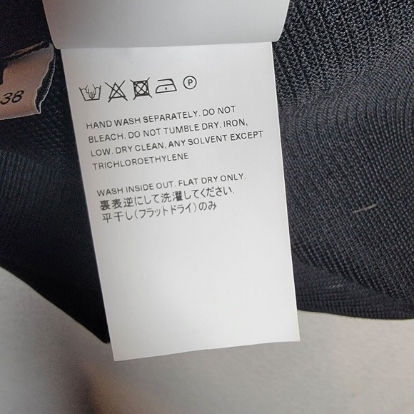 OUR LEGACY Knitted Cropped T-Shirt Women's Sz 38 Small Black Performance Poly - Picture 9 of 10